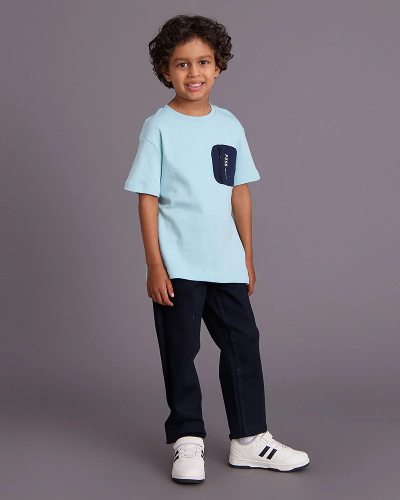 ردتاغ Boys Blue Embellished T-Shirt