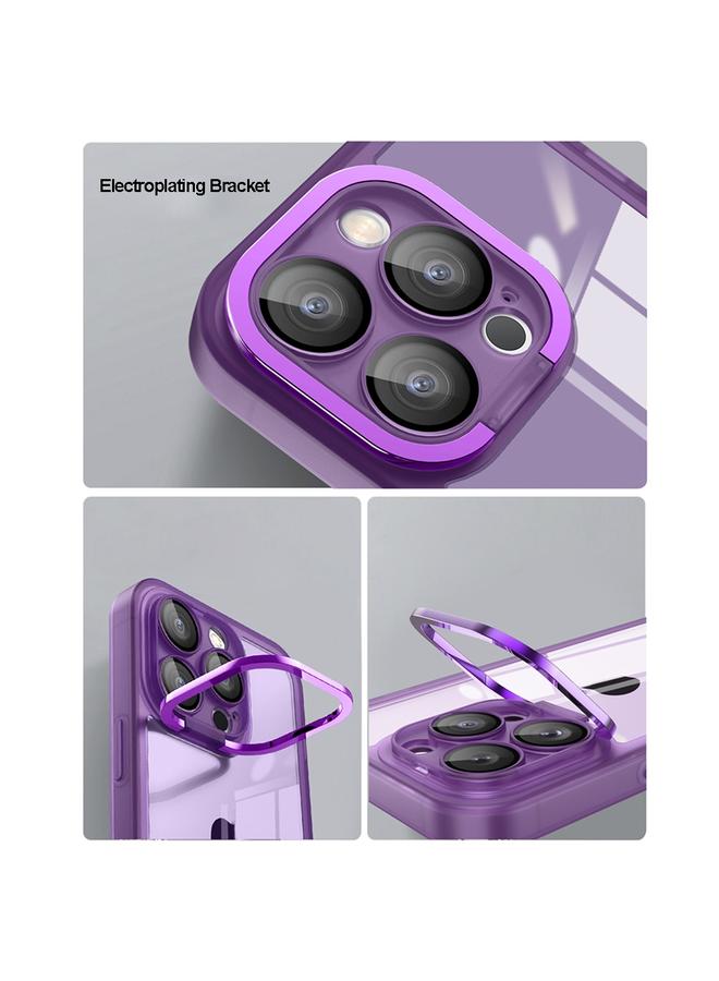 اس-توب جراب لهاتف iPhone 15 Pro Max مع حامل عدسة غير مرئي وغطاء هاتف MagSafe شفاف غير لامع - Image 5