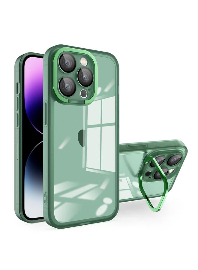 اس-توب جراب لهاتف iPhone 15 Pro Max مع حامل عدسة غير مرئي وغطاء هاتف MagSafe شفاف غير لامع - Image 1