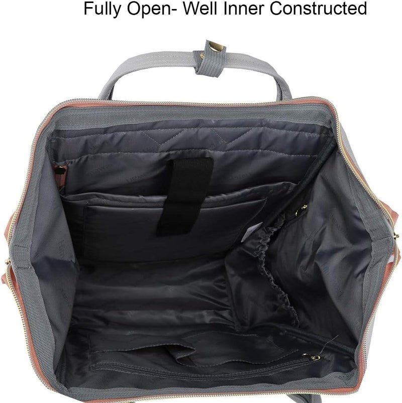 Himawari Laptop Backpack Travel Backpack With USB Charging Port Large Diaper Bag Doctor Bag School Backpack for Women&Men - Image 4