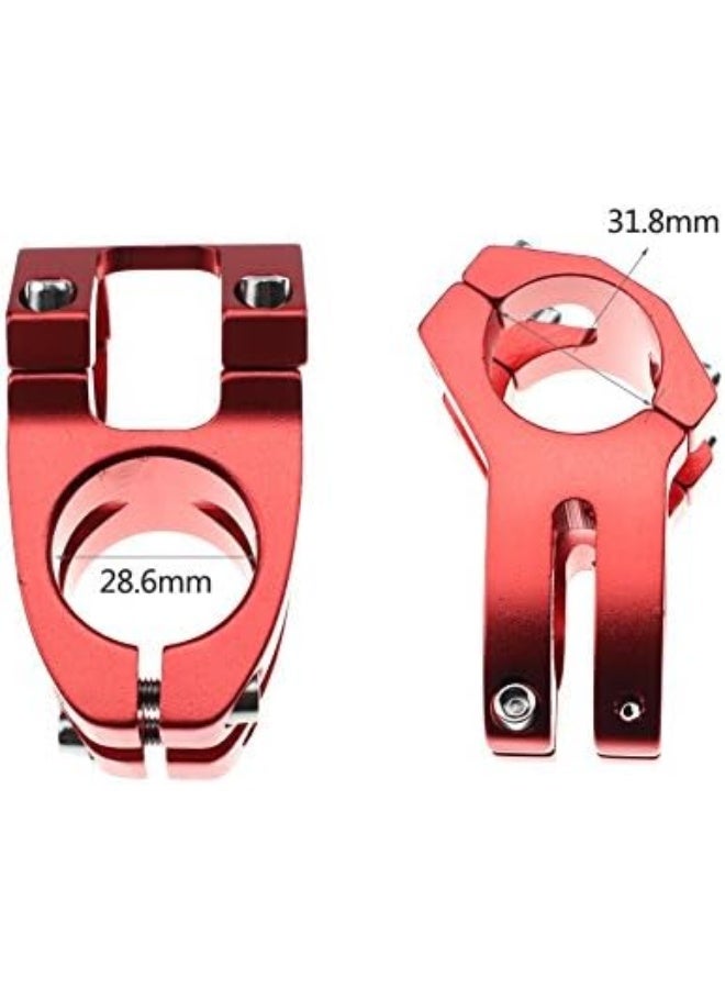 وايك عمود دراجة 31.8 مم طوله 45 مم، عمود قصير لمقود الدراجة الجبلية، مناسب لمعظم الدراجات، دراجات الطريق، MTB، BMX، دراجات ثابتة، ركوب الدراجات (سبائك الألومنيوم، أسود، أزرق، ذهبي، أحمر) - Image 3