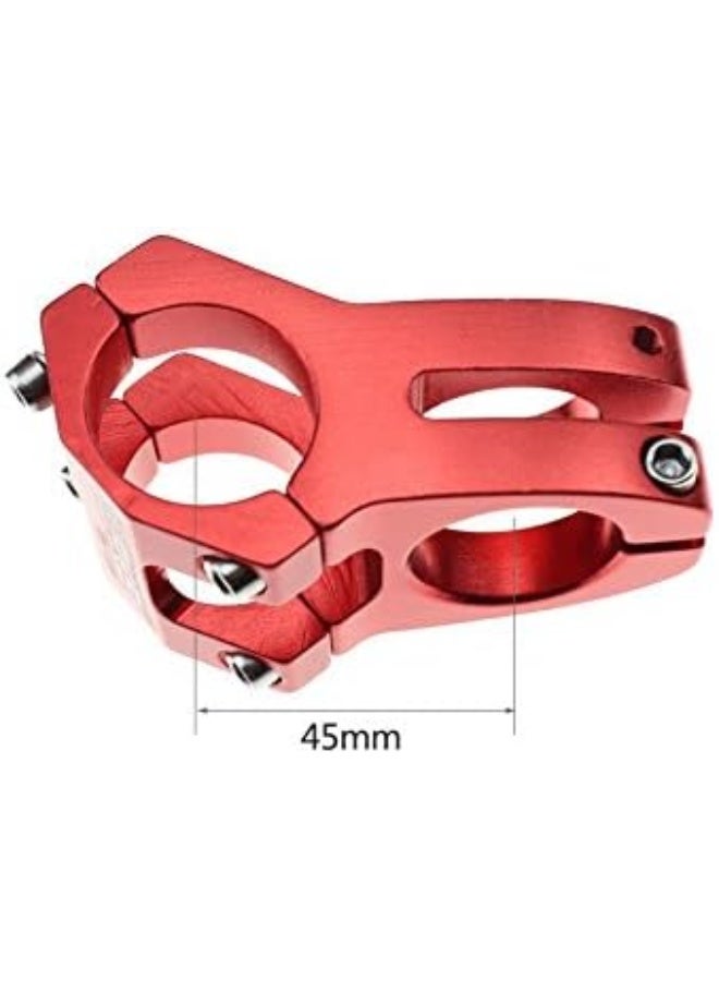 وايك عمود دراجة 31.8 مم طوله 45 مم، عمود قصير لمقود الدراجة الجبلية، مناسب لمعظم الدراجات، دراجات الطريق، MTB، BMX، دراجات ثابتة، ركوب الدراجات (سبائك الألومنيوم، أسود، أزرق، ذهبي، أحمر) - Image 2