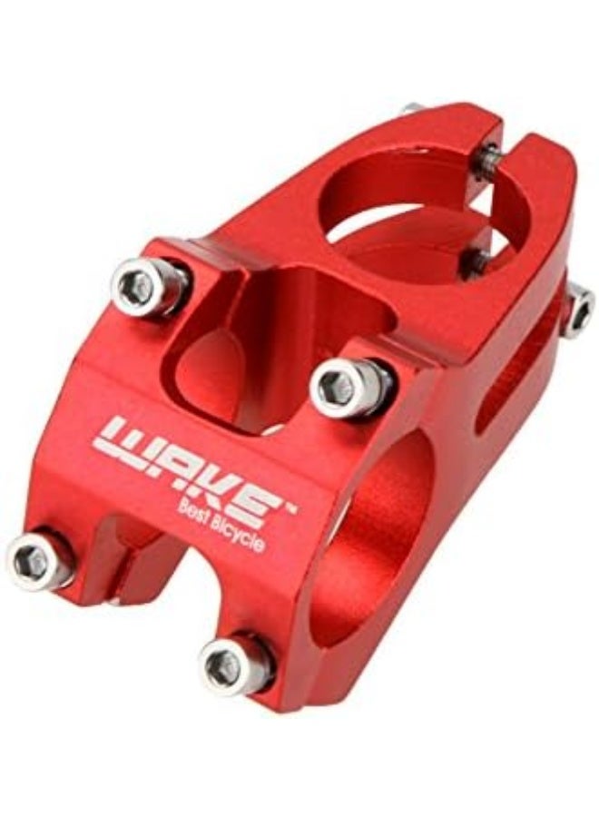 وايك عمود دراجة 31.8 مم طوله 45 مم، عمود قصير لمقود الدراجة الجبلية، مناسب لمعظم الدراجات، دراجات الطريق، MTB، BMX، دراجات ثابتة، ركوب الدراجات (سبائك الألومنيوم، أسود، أزرق، ذهبي، أحمر) - Image 1