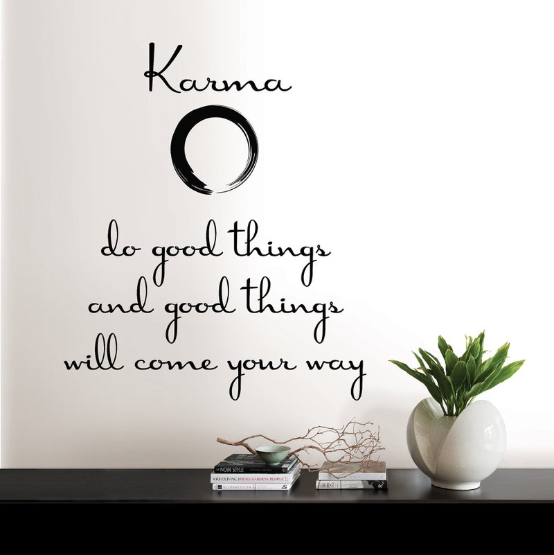 WALLPOPS Wall Pops DWPQ2100 Karma Quote Wall Decal, Black - Image 2