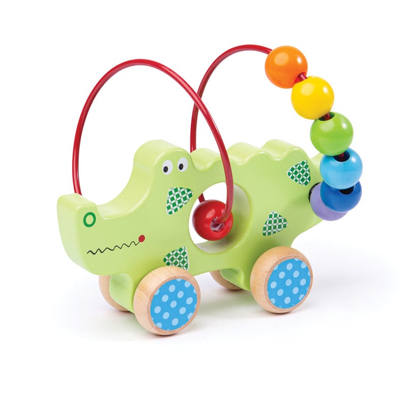 BIGJIGS Push Along Crocodile Bead Frame Bb070