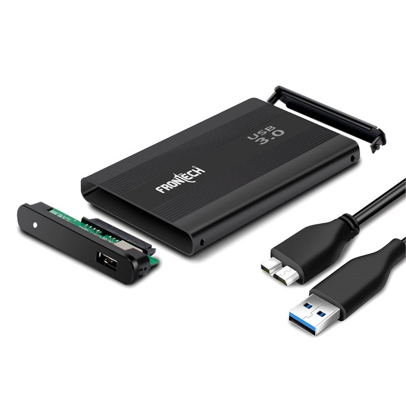 FRONTECH Hard Disk Casing 2.5 USB 3.0 HDD Enclosure Case Cover SATA to USB 3.0 External Hard Drive Case for Computer Hard Disks, (NC-0031- Black) - Image 1