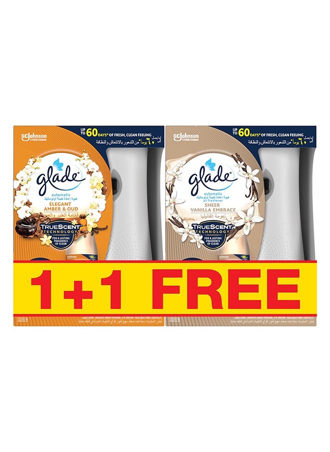 Glade Automatic Air Freshner Amber Oud + Vanila 2 x 269ml  - Image 1