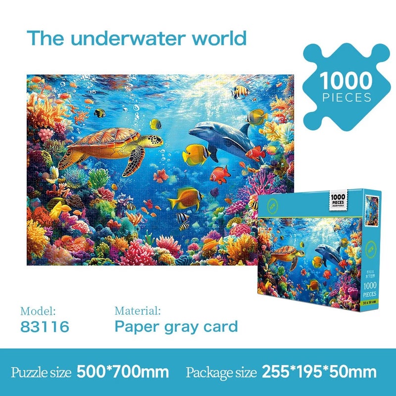 Bluejw Large  1000-Piece Adult Jigsaw Puzzle Educational Toy Made of Paper Rompecabezas Games for Adults - Image 1