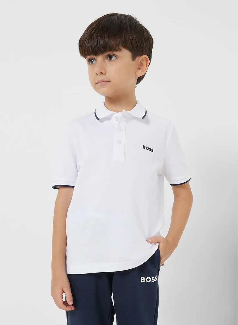بوس Kids Logo Polo T-Shirt