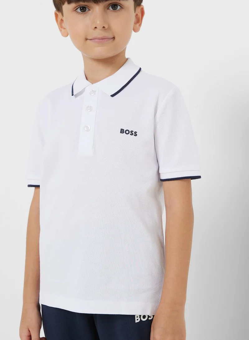 بوس Kids Logo Polo T-Shirt