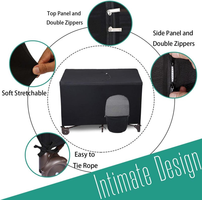 Pack N Play Blackout Cover for Littles, Baby Crib Canopy Cover, Baby Sleep Pod, Stretchy Blackout Tent, Breathable Portable Travel Crib Shades, Lightweight and Portable Crib Night Cover for Travel - Image 3