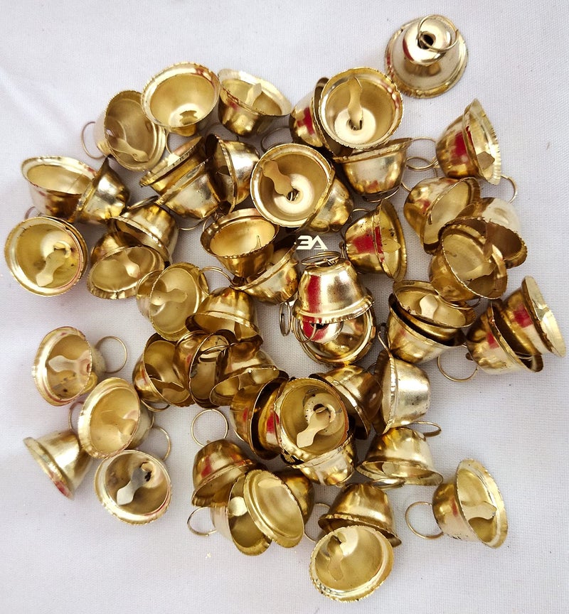 Hobby Tek Golden Metal Bells Used for Hobby Crafts and Decoration(50 Pieces, 1.5cm) - Image 4