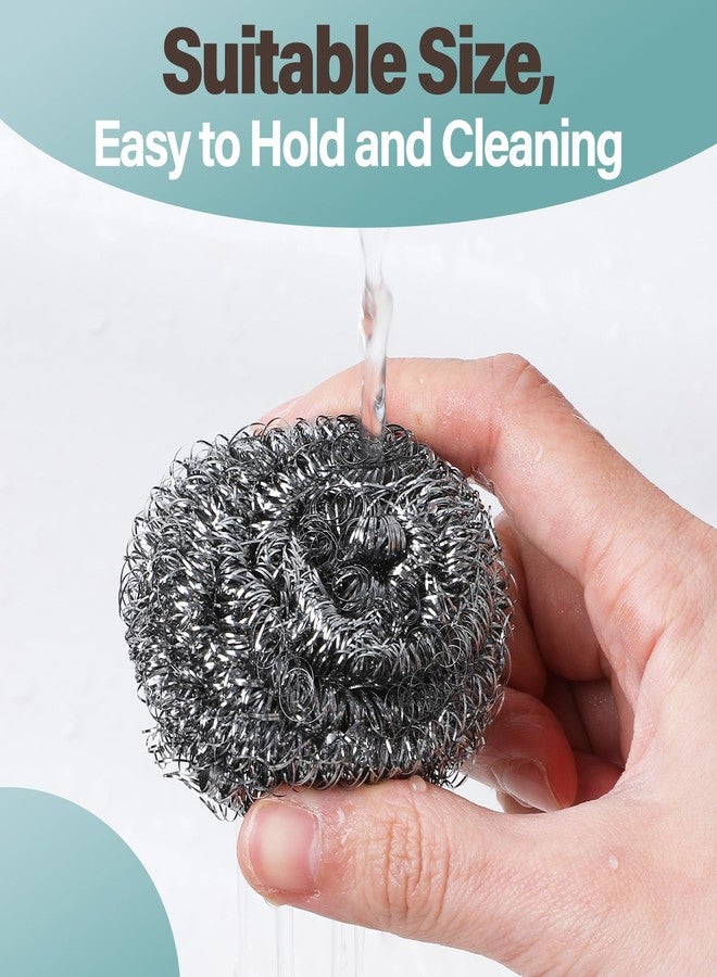 Kifmurase 100Pcs Steel Wool Scrubber Pads, Bulk Steel Wool Scrubber, Metal Sponge Wire Scouring Pad, Heavy Duty Dishwashing Scouring Pads for Cleaning Dishes, Pans, Pots, Ovens, Grills, Sinks - Image 4