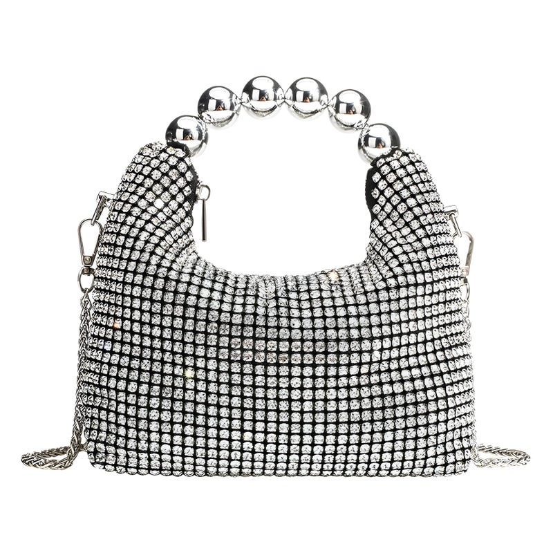 Shiny Rhinestone Beads Clutch Bag Chain Brick Evening Bag Shoulder Crossbody Women'S Bag - Image 3