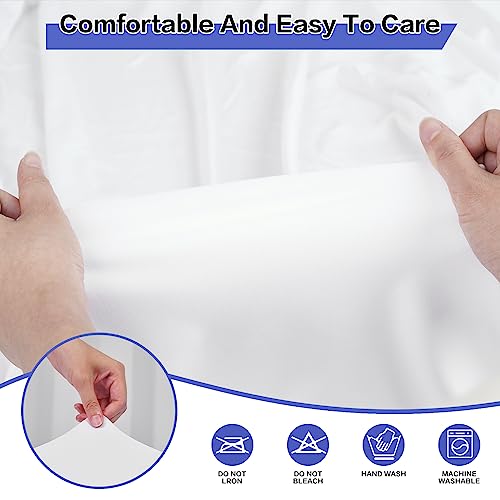 GFCC 4 Foot (48") Table White Round Stretch Tablecloth Spandex Fitted Stretchable Elastic Tablecloth - Image 4
