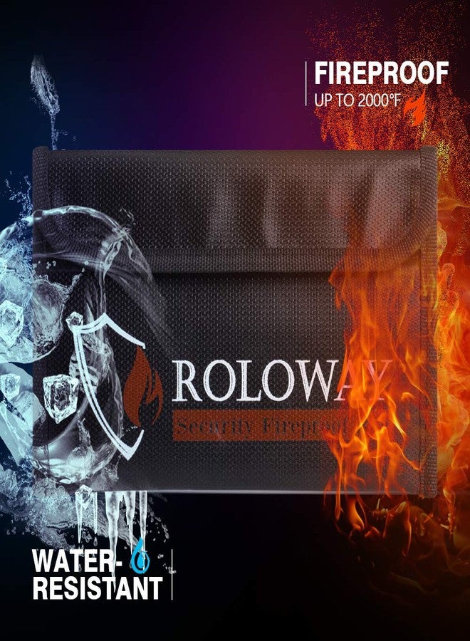 ROLOWAY Small Fireproof Bag (5 x 8 inches), Non-Itchy Fireproof Money Bag, Fireproof Cash Bag, Fireproof Envelope Bag for Cash, Passport, Currency & Keys (4-Pack) - Image 4