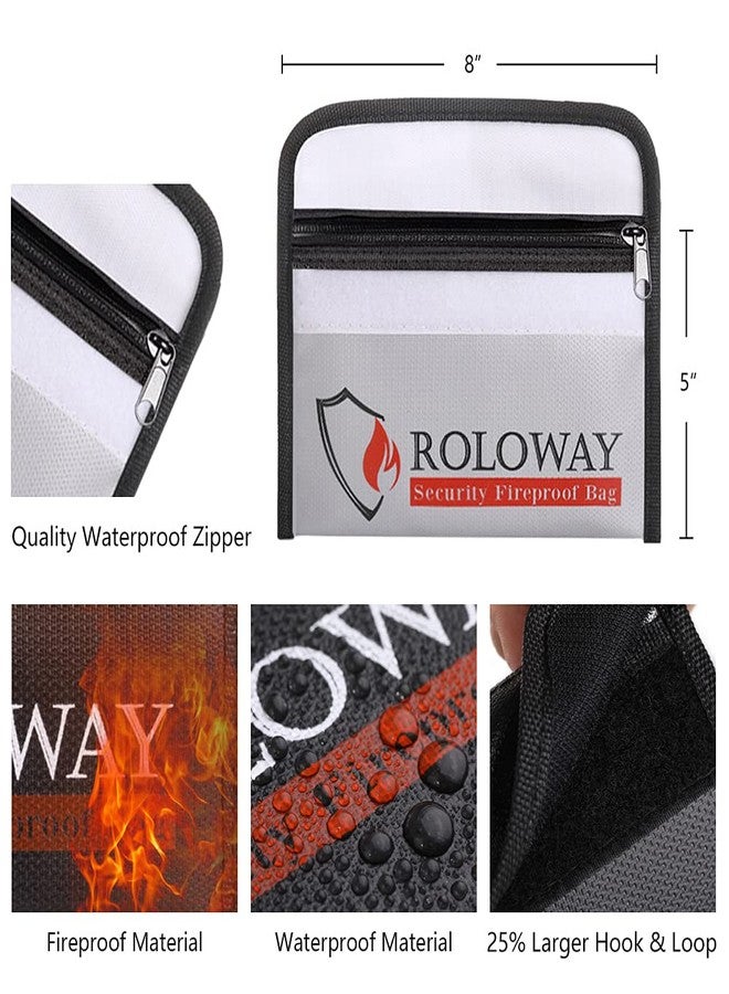 ROLOWAY Small Fireproof Bag (5 x 8 inches), Non-Itchy Fireproof Money Bag, Fireproof Cash Bag, Fireproof Envelope Bag for Cash, Passport, Currency & Keys (4-Pack) - Image 3