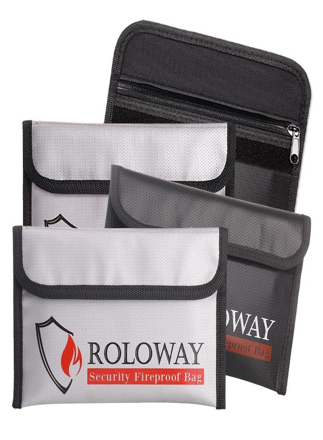 ROLOWAY Small Fireproof Bag (5 x 8 inches), Non-Itchy Fireproof Money Bag, Fireproof Cash Bag, Fireproof Envelope Bag for Cash, Passport, Currency & Keys (4-Pack) - Image 1