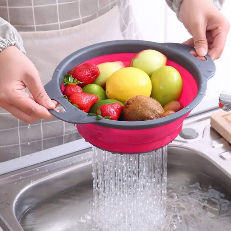 Kytaste Folding Silicone Basket (Multi Color, Set of 2) - Image 2