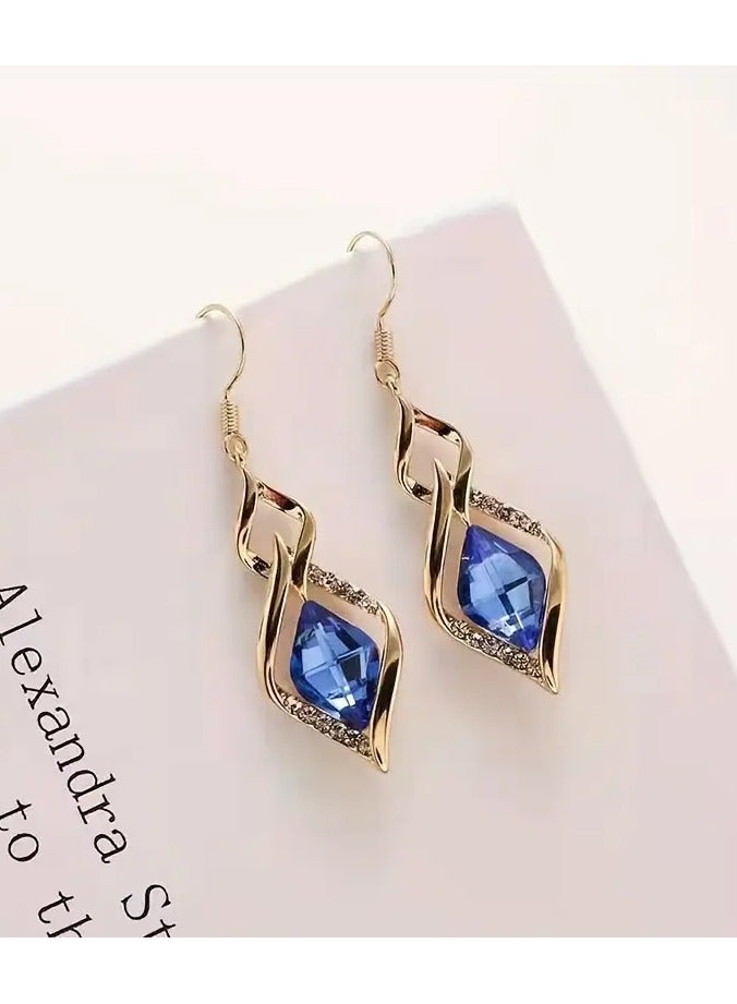 Home Clearance Sale Elegant Silver-Plated Crystal Earrings: Perfect for Daily Elegance & Special Occasions, Ideal Valentine's Gift - Image 2