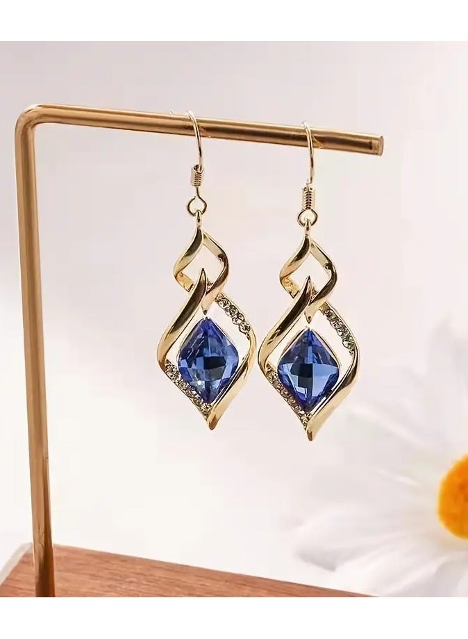 Home Clearance Sale Elegant Silver-Plated Crystal Earrings: Perfect for Daily Elegance & Special Occasions, Ideal Valentine's Gift - Image 3