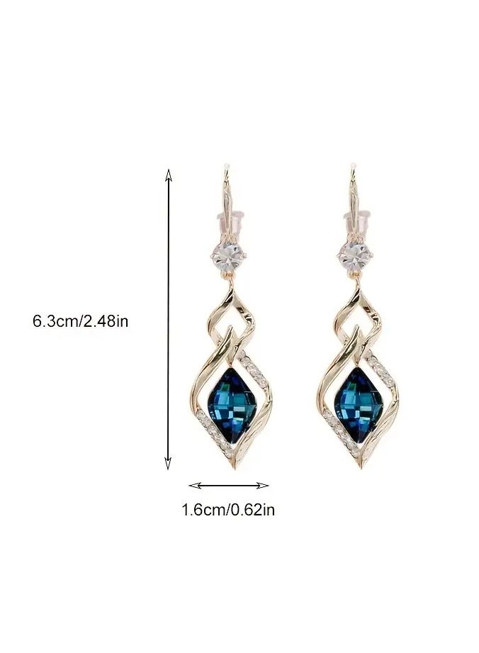 Home Clearance Sale Elegant Silver-Plated Crystal Earrings: Perfect for Daily Elegance & Special Occasions, Ideal Valentine's Gift - Image 4