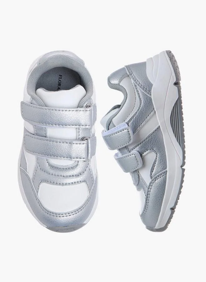 Flora Bella By Shoexpress  Panelled Sneakers with Hook and Loop Closure  | Best Price UAE