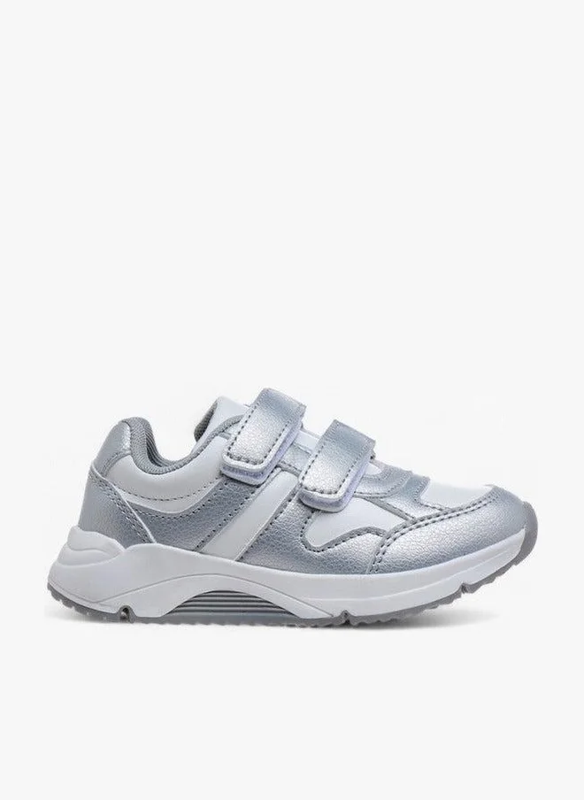 Flora Bella By Shoexpress Panelled Sneakers with Hook and Loop Closure