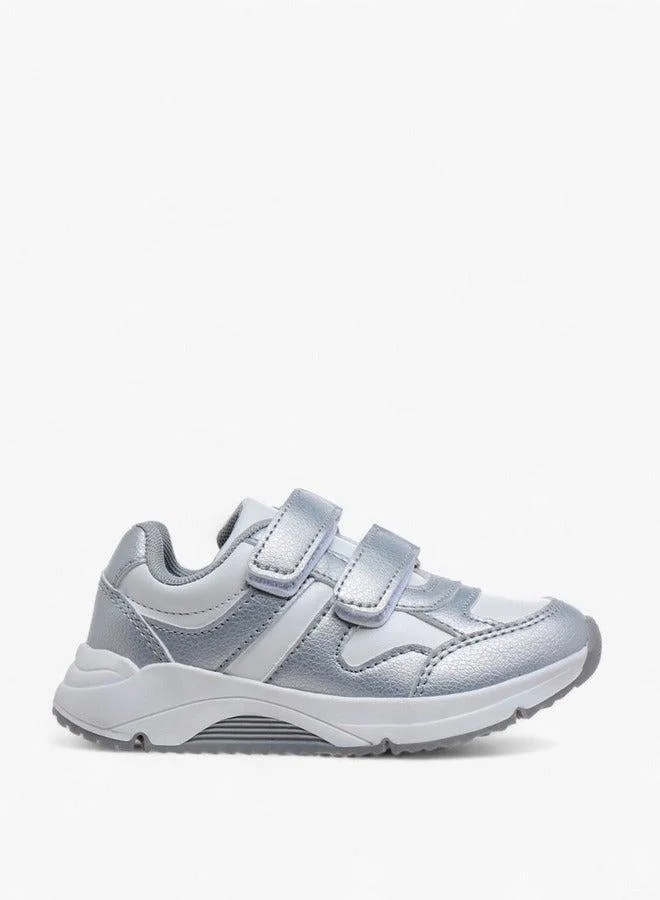 Flora Bella By Shoexpress Panelled Sneakers with Hook and Loop Closure