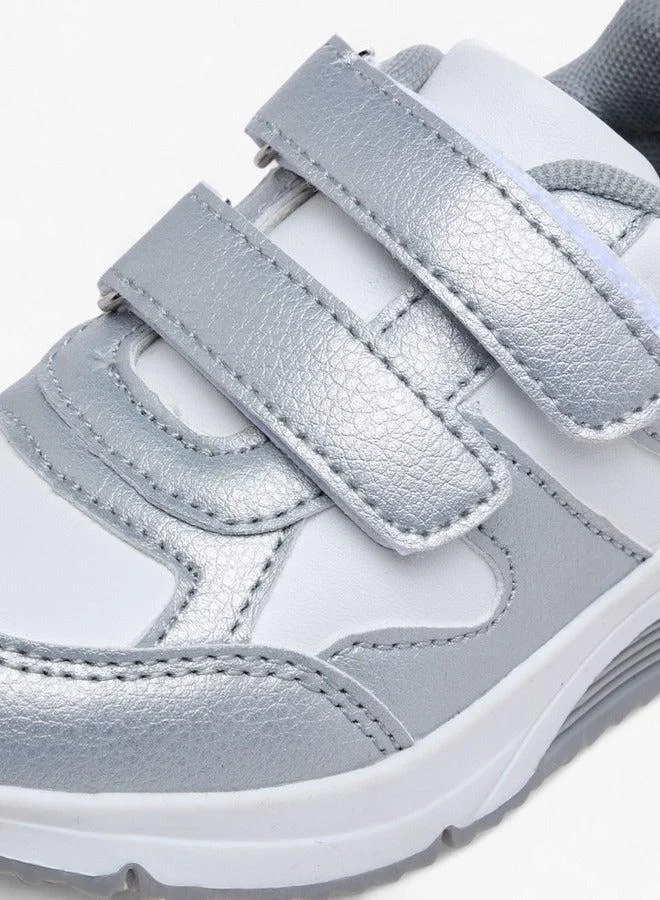 Flora Bella By Shoexpress  Panelled Sneakers with Hook and Loop Closure  | Best Price UAE