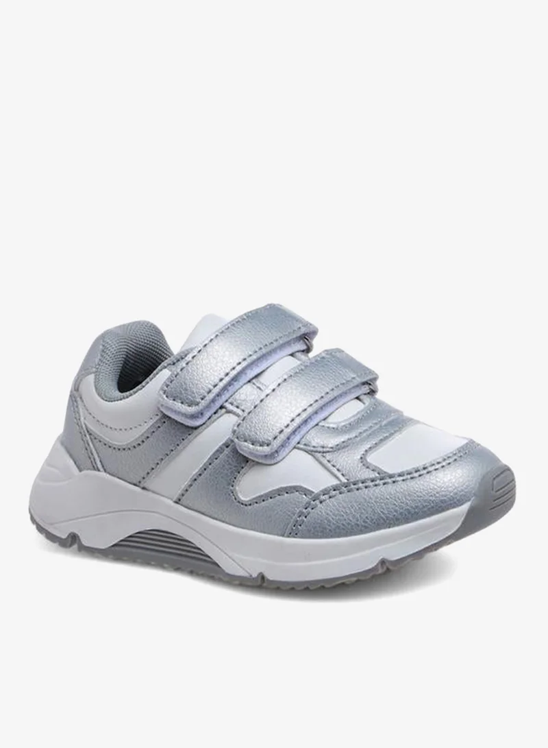 Flora Bella By Shoexpress Panelled School Sneakers With Hook And Loop Closure