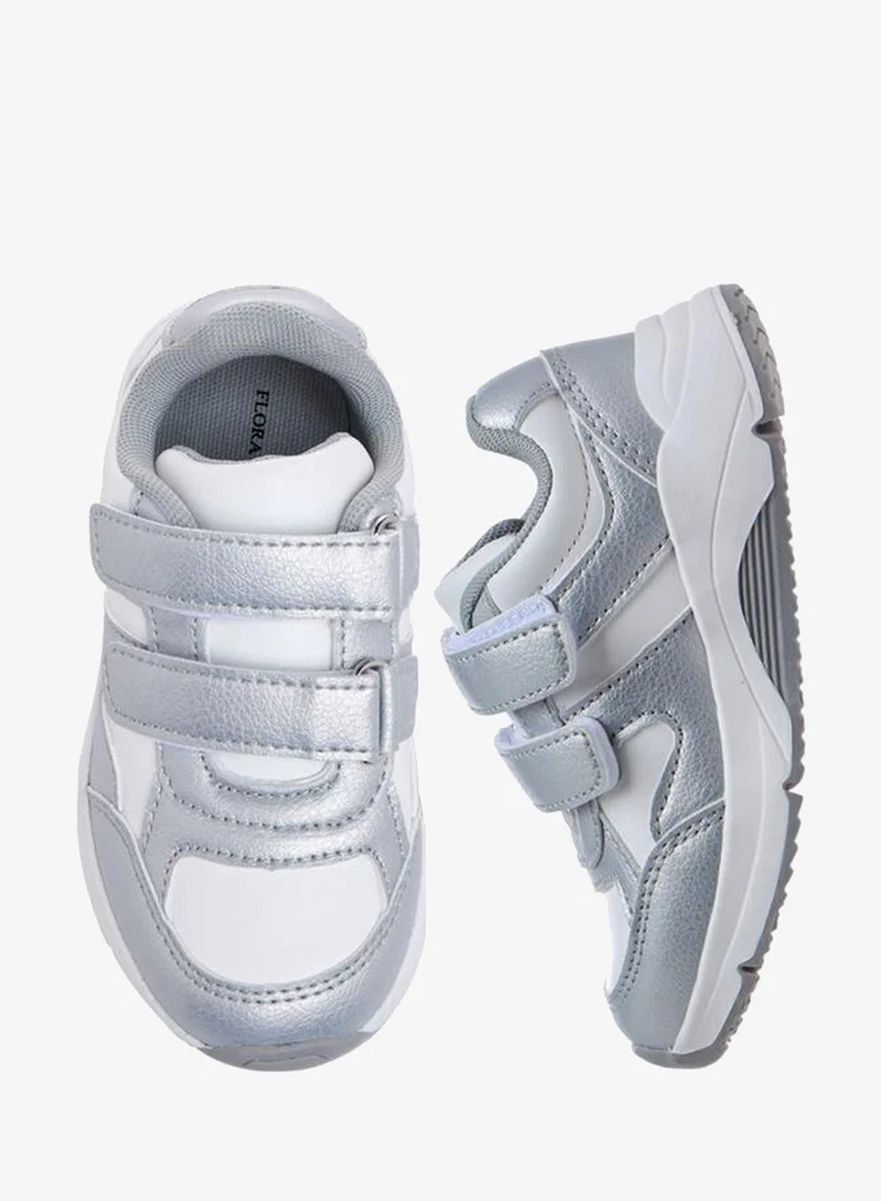 Flora Bella By Shoexpress Panelled School Sneakers With Hook And Loop Closure