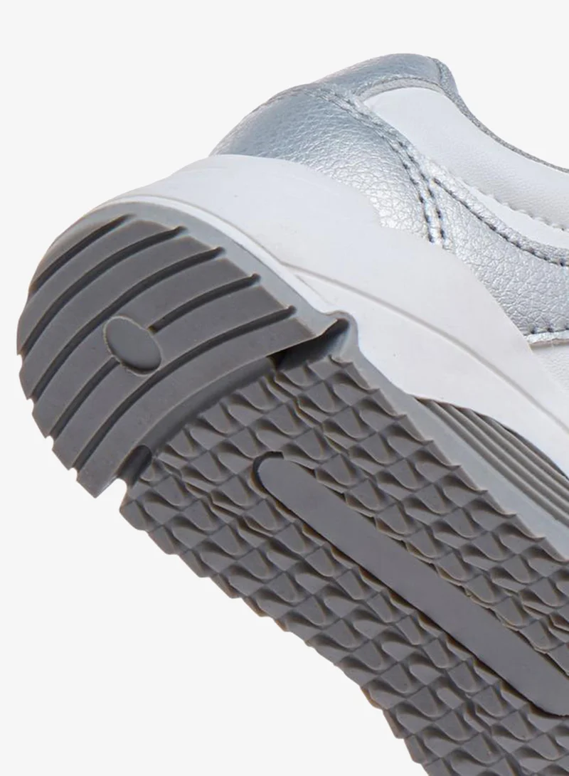 Flora Bella By Shoexpress White Panelled School Sneakers With Hook And Loop Closure for Women | Best Price UAE
