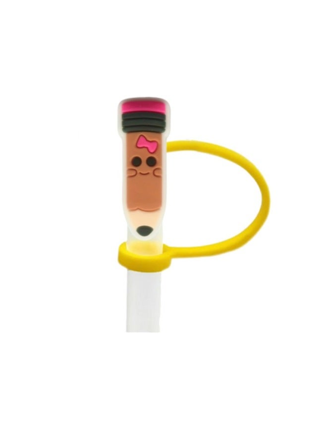 Graduation Season Theme Straw Cap Reusable Straw Plug Cute Cartoon Dust Cap Straw Cap Wholesale-Color:21-Specifications:8mm - Image 1