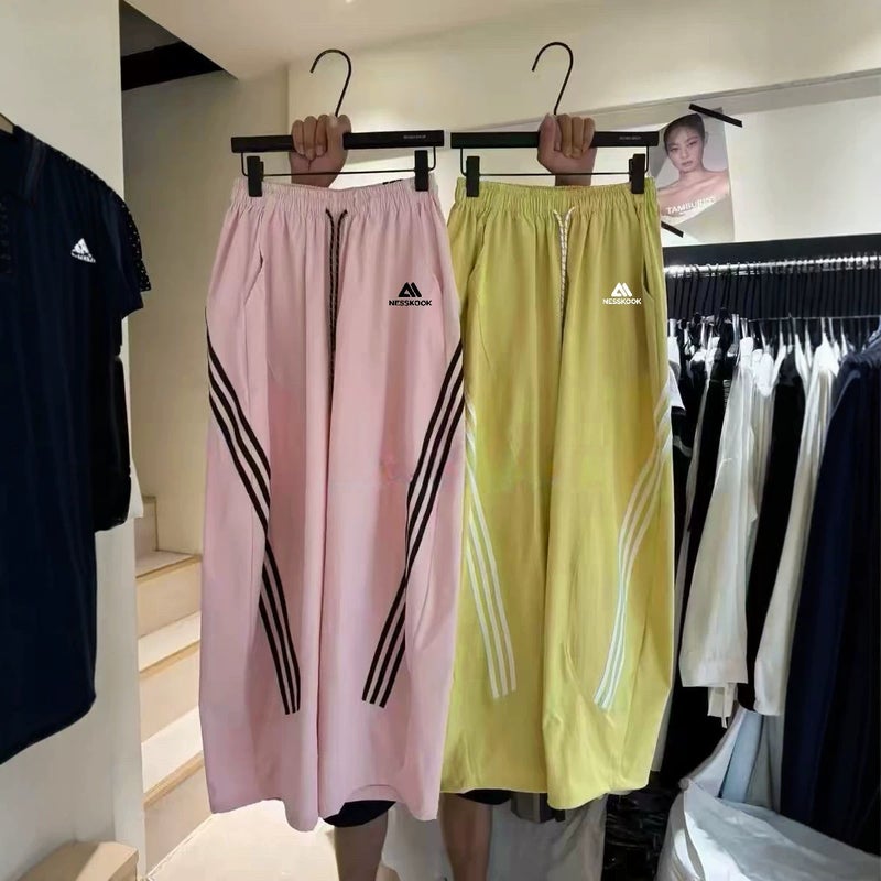 Fashion 2-in-1 Wide Leg Jogger Pants with Stripes - Image 4