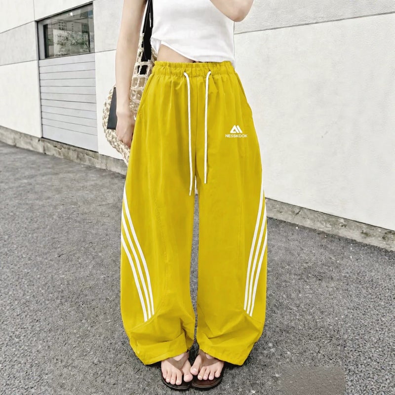 Fashion 2-in-1 Wide Leg Jogger Pants with Stripes - Image 2