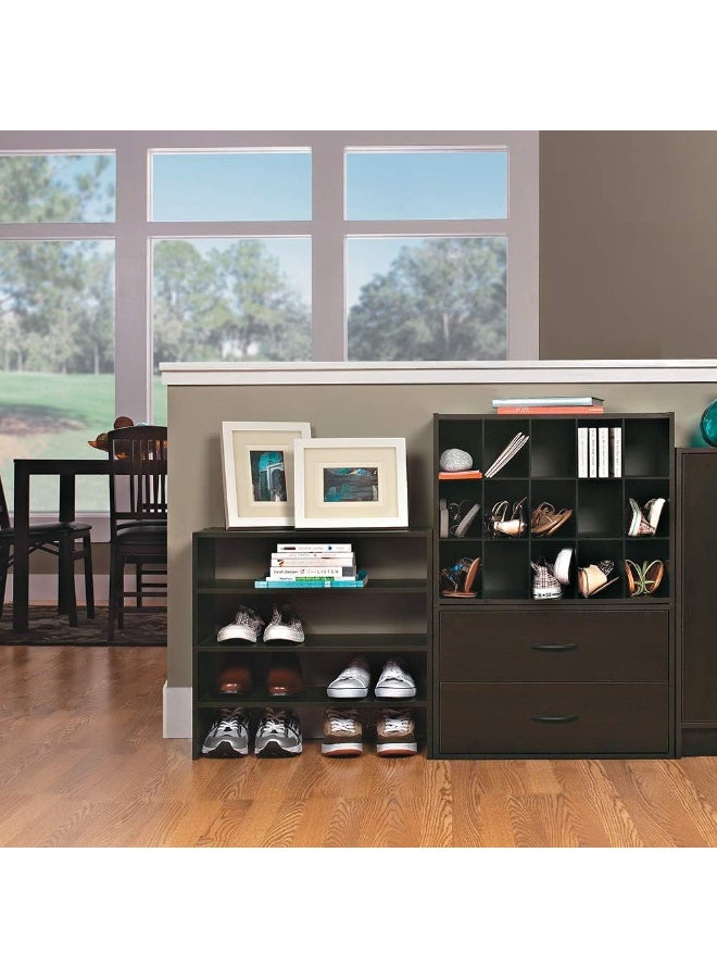 ClosetMaid 2 Tier Stackable Wooden Drawer Storage Organizer with Handles for Home, Office, Closet, Bedroom, and Bathroom, Espresso - Image 5