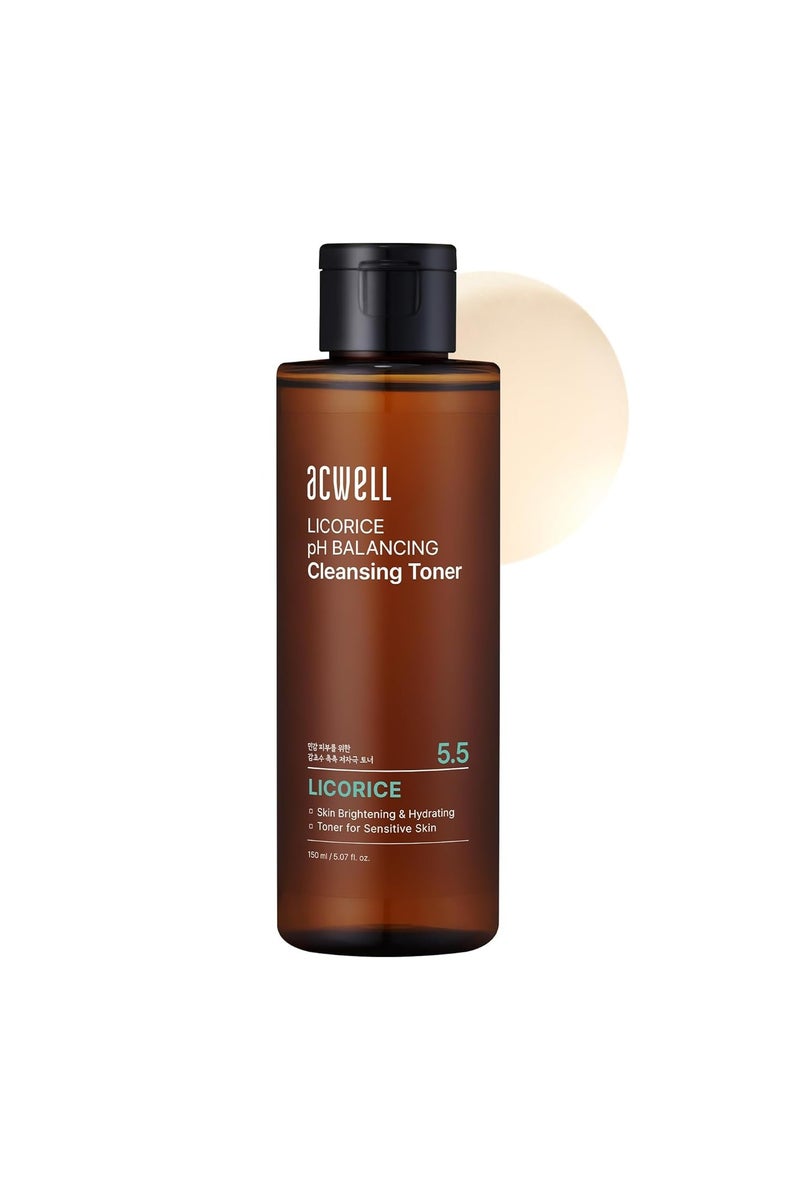 ACWELL Licorice pH Balancing Cleansing Toner 5.1 fl.oz. - PH5.5 Hydrating Makeup Cleansing Astringent - Skin Clearing, Reduce Pigmentation, Acne and Dark Spots - Image 1