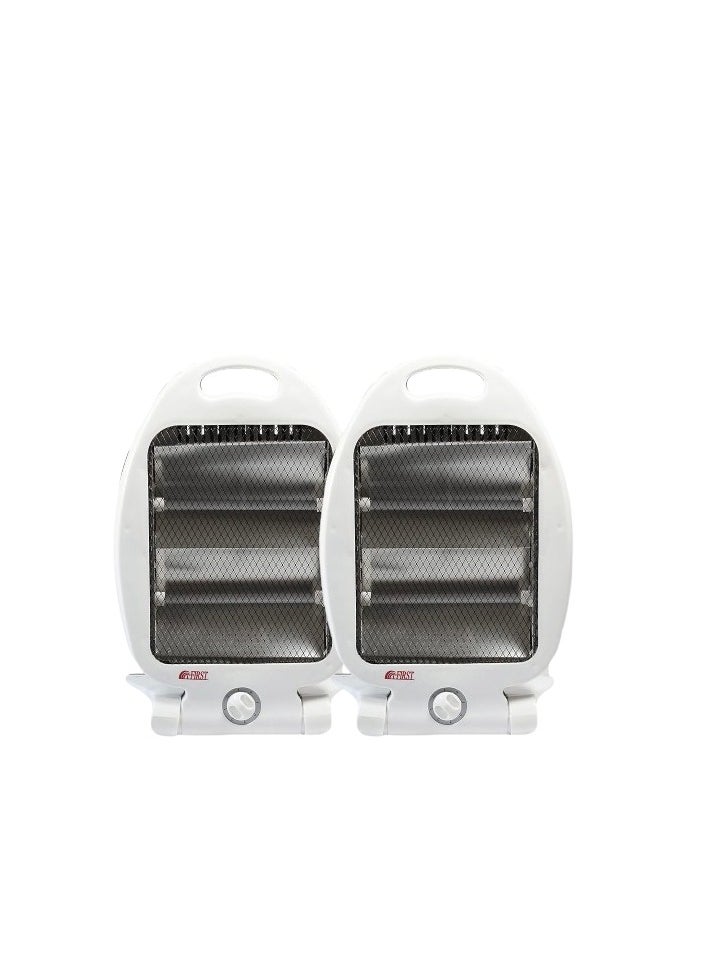 first Electric Heater First Quartz Portable Heater, 600W Instant and Safe Heating, Handle and 2 Candles with Advanced Safety System (2 Pack)  - Image 1