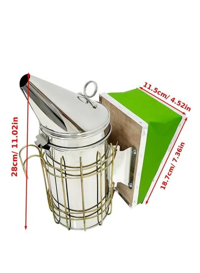 Professional Beekeeping Tools Kit 10 In 1 Stainless Steel Smoker Honey Fork Frame Tightener - Image 3