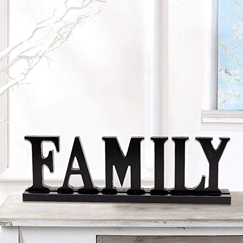 E-view Wooden Family Sign for Home Decor - Decorative Letters Tabletop Word Plaque Home Décor Accents - Image 2