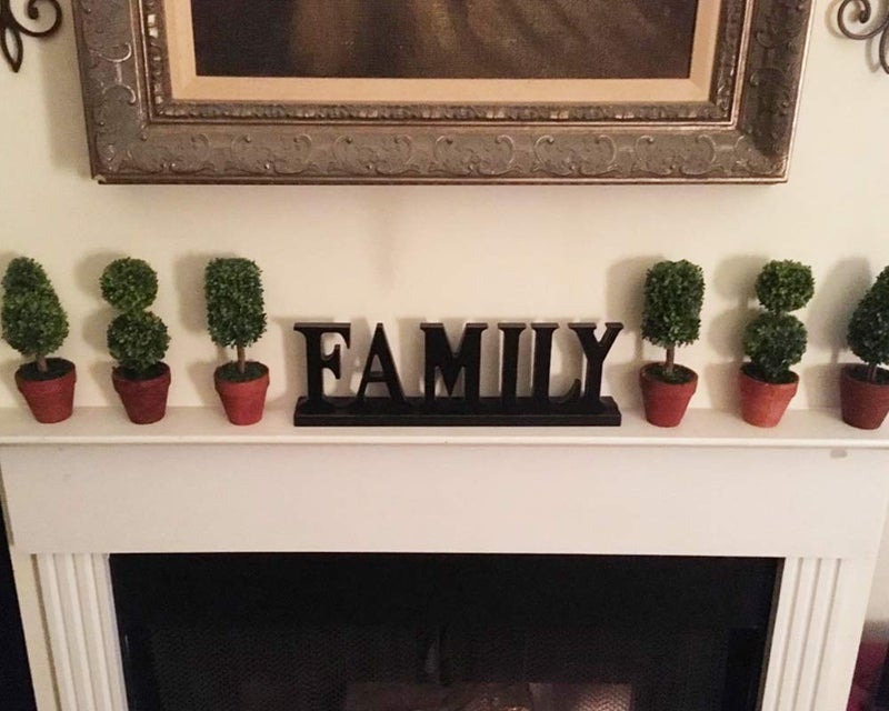 E-view Wooden Family Sign for Home Decor - Decorative Letters Tabletop Word Plaque Home Décor Accents - Image 5