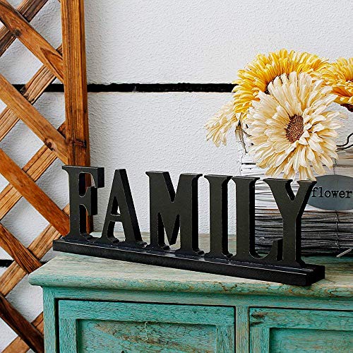 E-view Wooden Family Sign for Home Decor - Decorative Letters Tabletop Word Plaque Home Décor Accents - Image 4