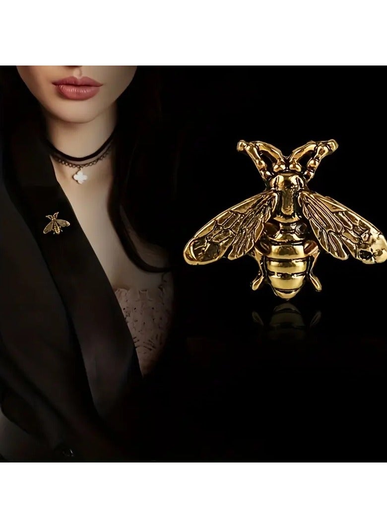 Goolsky دبوس بروش نحلة ريترو لطيف مجموعة دبوس بأسلوب عتيق دبوس طوق حيوانات دبوس مبتكر دبابيس مضحكة مجوهرات موضة إكسسوارات للبنات والأولاد - Image 1