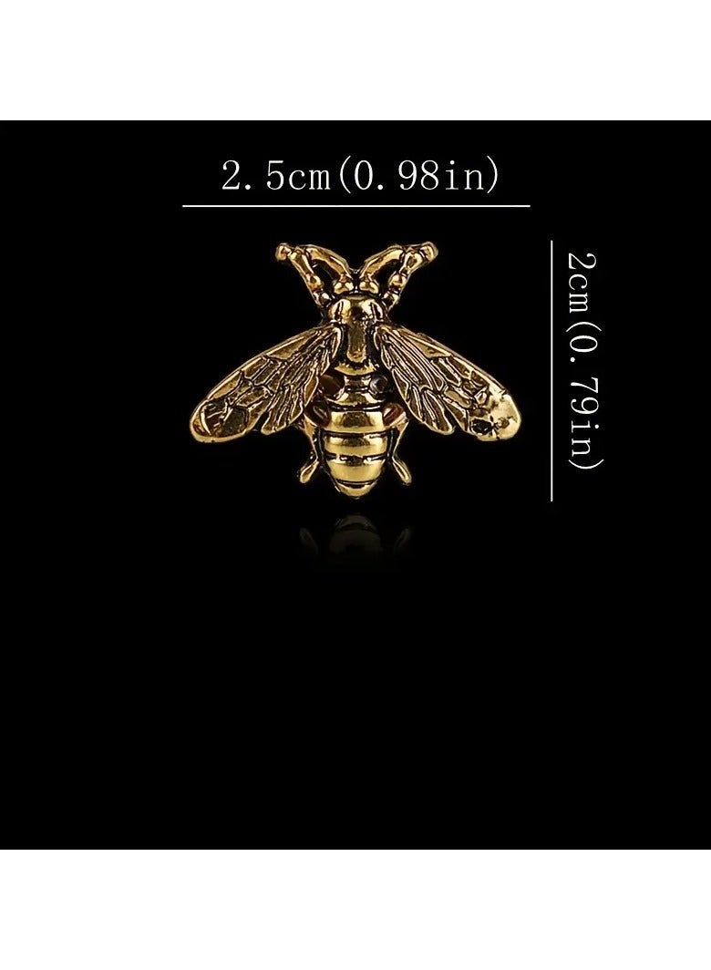 Goolsky دبوس بروش نحلة ريترو لطيف مجموعة دبوس بأسلوب عتيق دبوس طوق حيوانات دبوس مبتكر دبابيس مضحكة مجوهرات موضة إكسسوارات للبنات والأولاد - Image 2