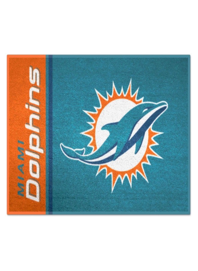 فانماتس سجادة FANMATS 8232 NFL - سجادة بداية فريق ميامي دولفينز - 19 بوصة × 30 بوصة | سجادة ديكور منزلي لمحبي الرياضة وسجادة للتجمعات الرياضية بتصميم موحد - Image 1