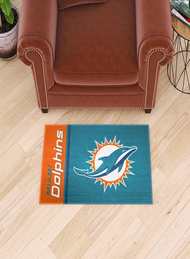 فانماتس سجادة FANMATS 8232 NFL - سجادة بداية فريق ميامي دولفينز - 19 بوصة × 30 بوصة | سجادة ديكور منزلي لمحبي الرياضة وسجادة للتجمعات الرياضية بتصميم موحد - Image 2