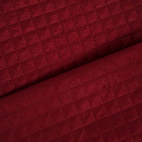 STITCHNEST 2 Seater Quilted Velvet Sofa Cover | Elegant Maroon Sofa Protector for Living Room | Soft, Washable | Perfect for Enhancing Living Room Interiors - Image 4