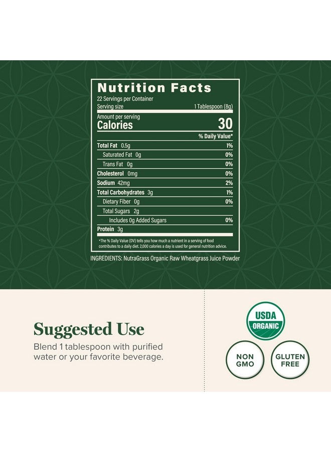 global healing center Global Healing Wheat Grass Powder Organic 180g - Nutrient-Dense, Raw Wheatgrass Juice Powder (33:1 Extract) with Strong Antioxidants for Immune Support & Energy Boost - Cold-Process, Non-GMO - 6.3 Oz - Image 2
