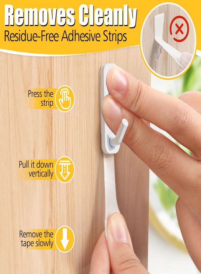 LuBanSir 48Pack Refill Adhesive Strips, No Tools Removable Double Refill Strips, Damage Free Wall Adhesive Strips for Indoor Hooks and Home Decorations, Small - Image 2